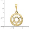 10k Polished Yellow Gold Star of David Circle Pend | Jewelry | Judaica