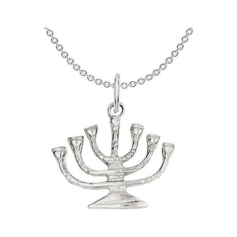 Sterling SIlver Temple Menorah Pendant | Jewelry | Judaica