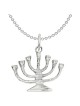 Sterling SIlver Temple Menorah Pendant | Jewelry | Judaica