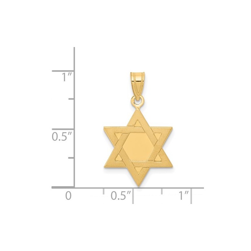 14k Yellow Gold Star of David Pendant | Jewelry | Judaica