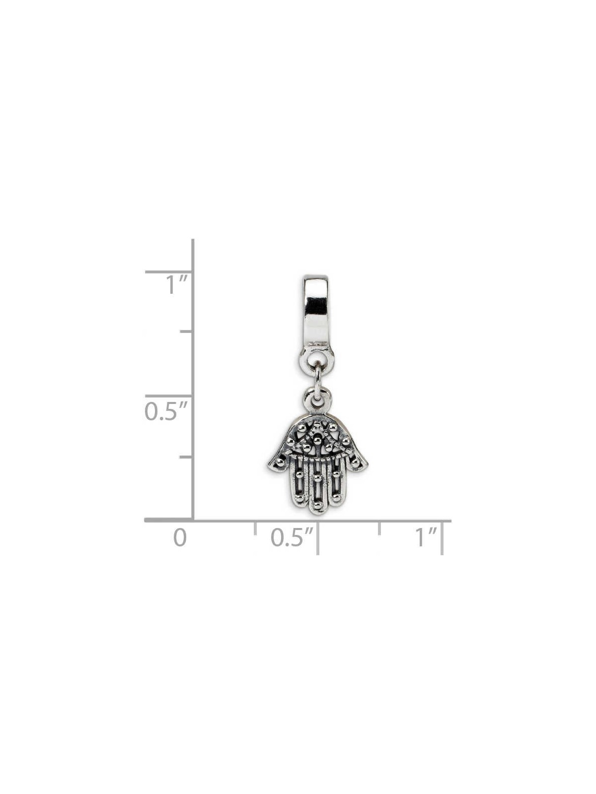 Sterling Silver Hamsa Dangle Bead | Jewelry | Judaica