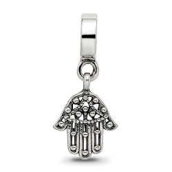 Sterling Silver Hamsa Dangle Bead | Jewelry | Judaica