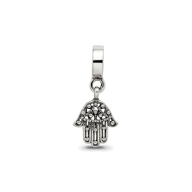 Sterling Silver Hamsa Dangle Bead | Jewelry | Judaica