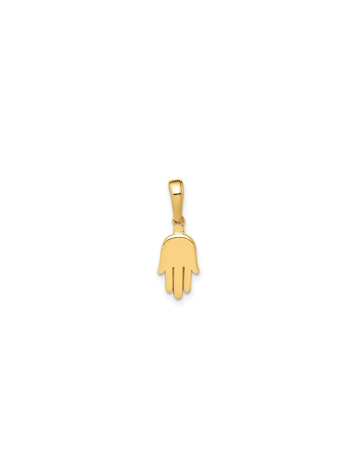 Small 14K Solid Yellow Gold Contemporary Hamsa Pen | Jewelry | Judaica