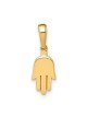 Small 14K Solid Yellow Gold Contemporary Hamsa Pen | Jewelry | Judaica