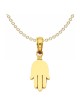 Small 14K Solid Yellow Gold Contemporary Hamsa Pen | Jewelry | Judaica