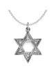 Sterling Silver Textured Antiqued Star of David Pe | Jewelry | Judaica