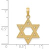 14k Yellow Gold Rope Textured Star of David Pendan | Jewelry | Judaica