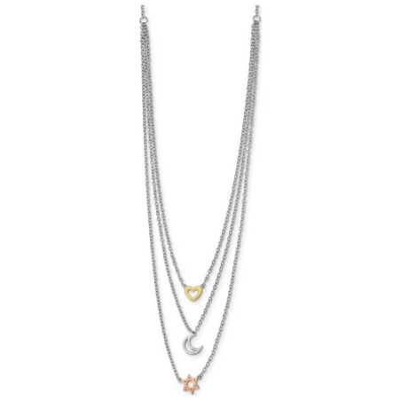 Sterling Silver Heart, Moon, and Star of David Tie | Jewelry | Judaica