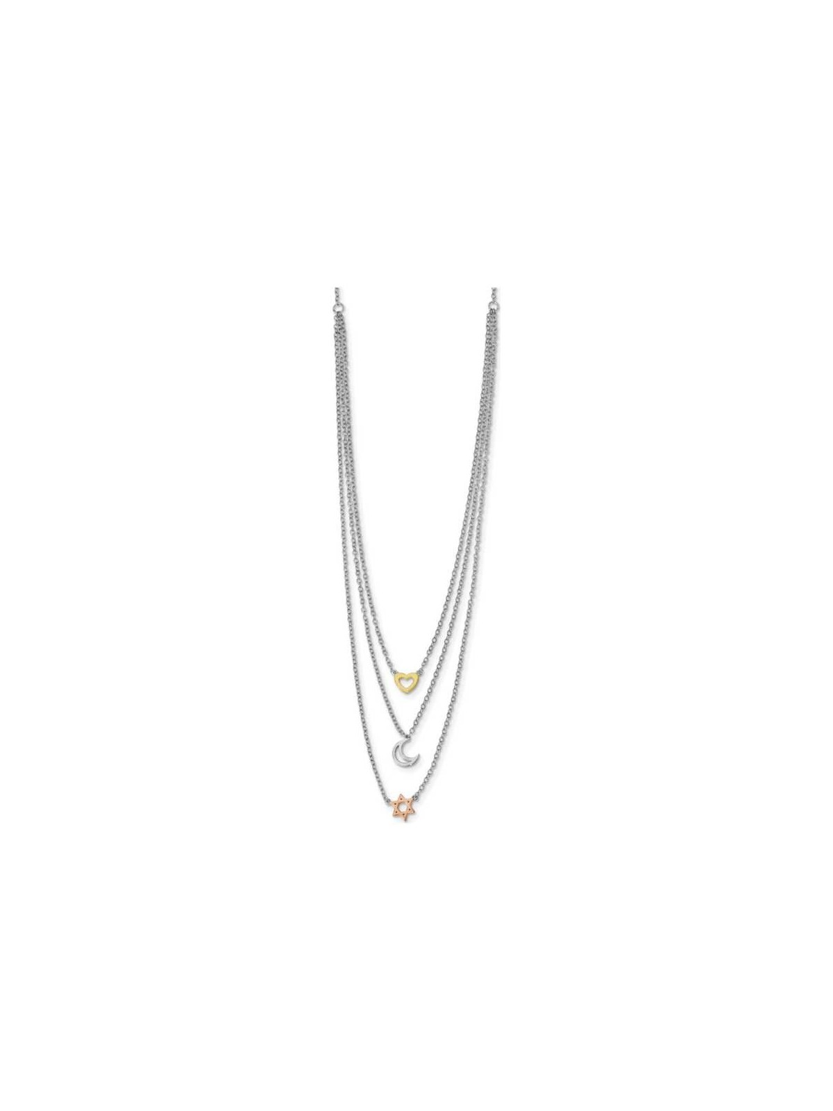 Sterling Silver Heart, Moon, and Star of David Tie | Jewelry | Judaica