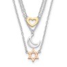 Sterling Silver Heart, Moon, and Star of David Tie | Jewelry | Judaica