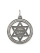 Sterling Silver Antiqued Zion Star of David Circle | Jewelry | Judaica