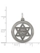 Sterling Silver Antiqued Zion Star of David Circle | Jewelry | Judaica