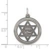 Sterling Silver Antiqued Zion Star of David Circle | Jewelry | Judaica