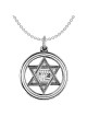 Sterling Silver Antiqued Zion Star of David Circle | Jewelry | Judaica