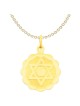14k Yellow Gold Round Scalloped Star of David Pend | Jewelry | Judaica