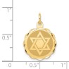 14k Yellow Gold Round Scalloped Star of David Pend | Jewelry | Judaica