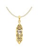 14k Two-Tone Gold Openwork Mezuzah Pendant | Jewelry | Judaica