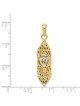 14k Two-Tone Gold Openwork Mezuzah Pendant | Jewelry | Judaica