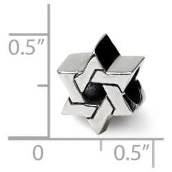 Sterling Silver Woven Star of David Bead | Jewelry | Judaica