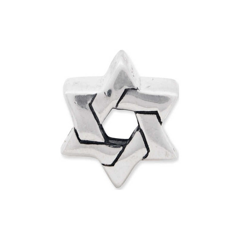 Sterling Silver Woven Star of David Bead | Jewelry | Judaica