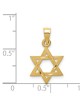 14k Satin Yellow Gold Textured Star Of David Penda | Jewelry | Judaica