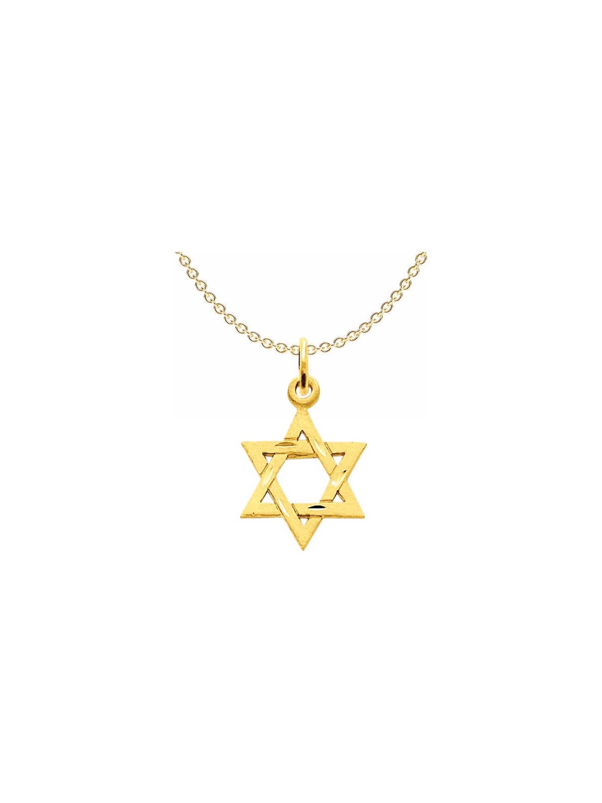 14k Satin Yellow Gold Textured Star Of David Penda | Jewelry | Judaica