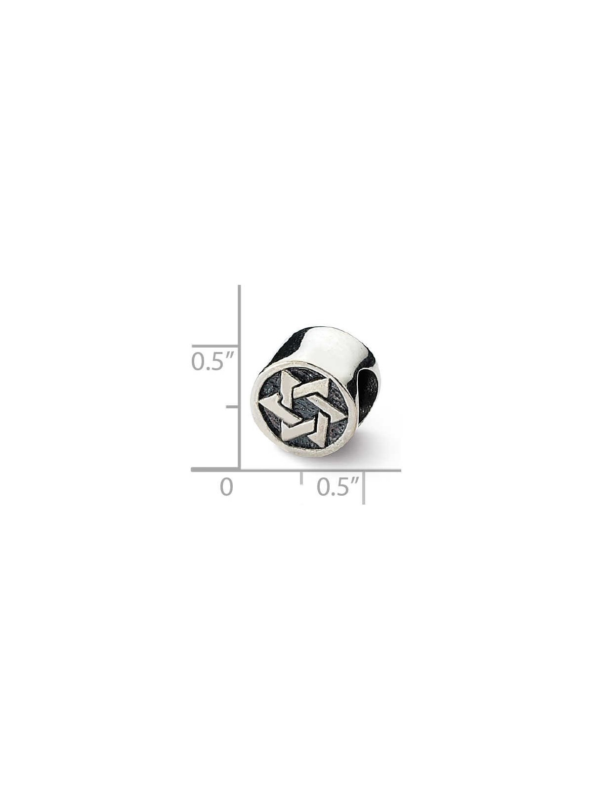 Sterling Silver Star of David Circle Bead | Jewelry | Judaica