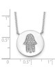 Sterling Silver Rhodium-Plated Hamsa CZ Necklace | Jewelry | Judaica