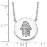 Sterling Silver Rhodium-Plated Hamsa CZ Necklace | Jewelry | Judaica