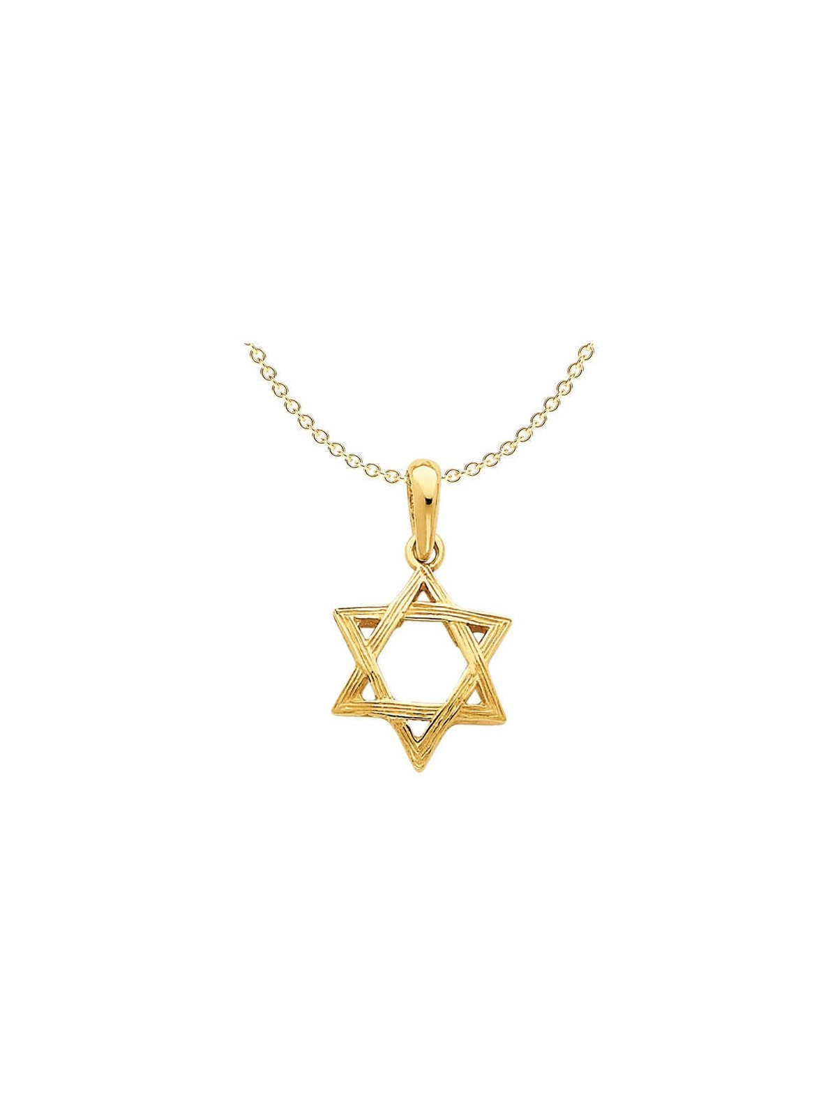 14k Yellow Gold Embossed Star of David Pendant | Jewelry | Judaica