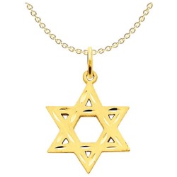 14k Yellow Gold Diamond-Cut Star of David Pendant | Jewelry | Judaica