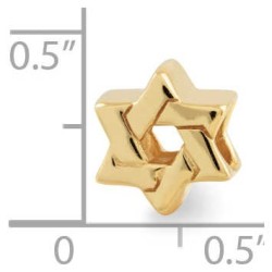 Sterling Silver Gold-Plated Star of David Bead | Jewelry | Judaica
