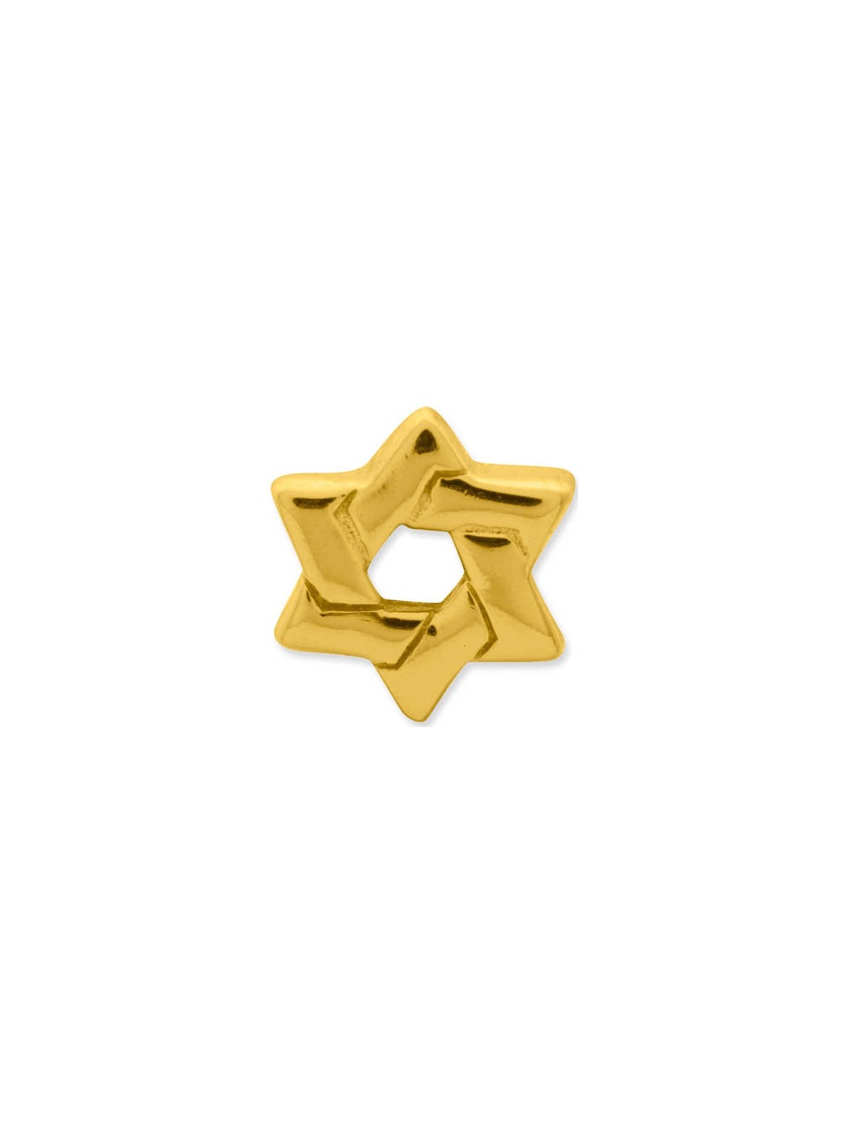 Sterling Silver Gold-Plated Star of David Bead | Jewelry | Judaica