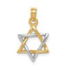 14k Two-Tone Yellow and White Gold Polished Star o | Jewelry | Judaica