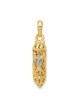 14k Two-Tone Gold Mezuzah Pendant | Jewelry | Judaica