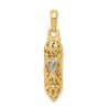 14k Two-Tone Gold Mezuzah Pendant | Jewelry | Judaica