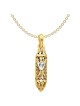 14k Two-Tone Gold Mezuzah Pendant | Jewelry | Judaica