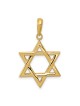 Large 14K Yellow Gold Polished Star of David Penda | Jewelry | Judaica