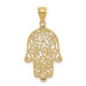 Ornate 14k Yellow Gold Filigree Hamsa Pendant | Jewelry | Judaica