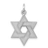 14k White Gold Laser-Etched Star of David Pendant | Jewelry | Judaica