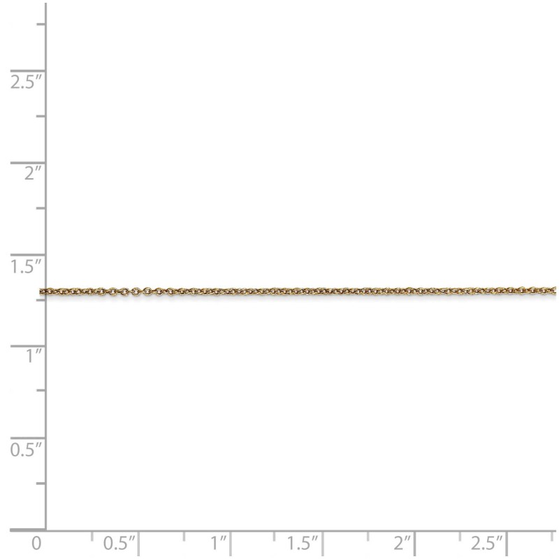 14k Yellow Gold 18-Inch Cable Necklace Chain | Jewelry | Judaica