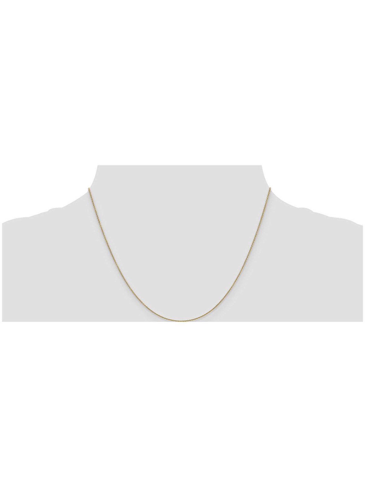 14k Yellow Gold 18-Inch Cable Necklace Chain | Jewelry | Judaica
