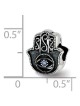 Sterling Silver Antiqued Blue Crystal Hamsa Bead | Jewelry | Judaica