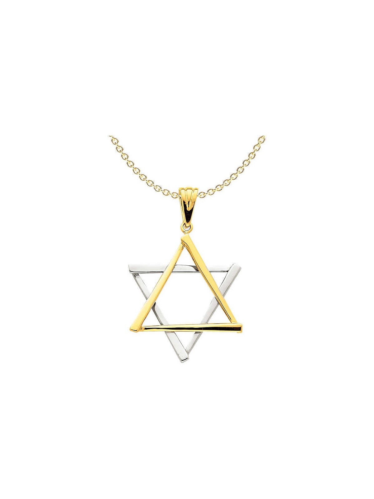 14k Two-Tone Gold Dramatic Star of David Pendant | Jewelry | Judaica