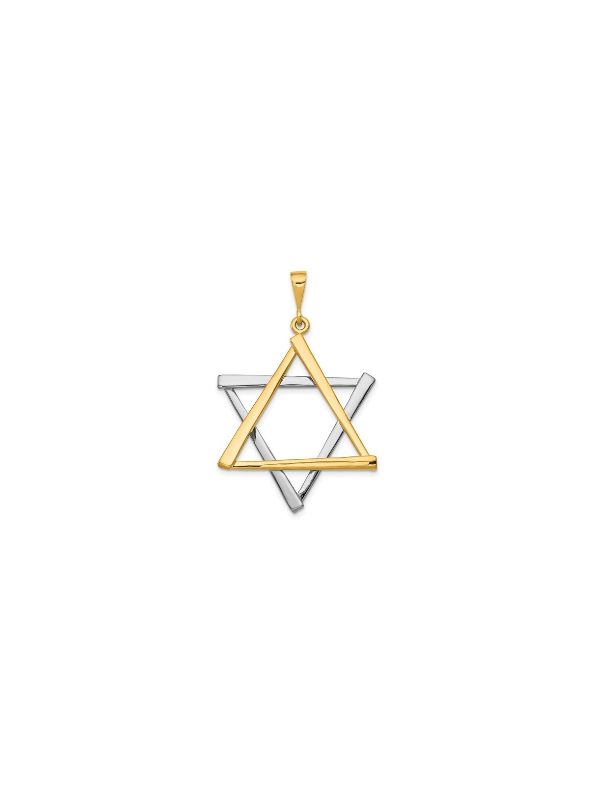 14k Two-Tone Gold Dramatic Star of David Pendant | Jewelry | Judaica