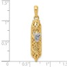 14k Two-Tone Gold Fancy Mezuzah Pendant | Jewelry | Judaica