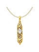 14k Two-Tone Gold Fancy Mezuzah Pendant | Jewelry | Judaica