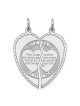 2-Piece Sterling Silver Heart Mizpah Pendant | Jewelry | Judaica