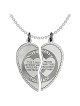 2-Piece Sterling Silver Heart Mizpah Pendant | Jewelry | Judaica